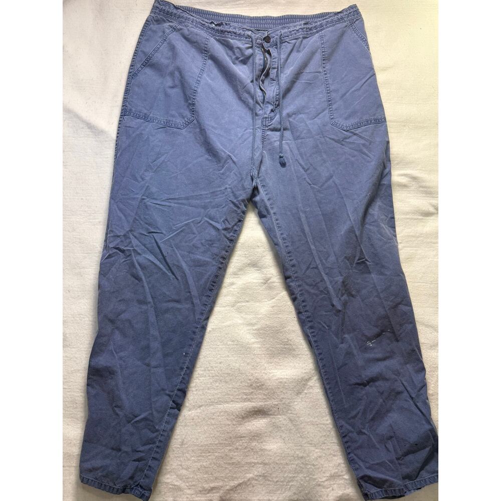 INC International Concepts Men's Blue Drawstring Pants - Artsy Paint Distressed